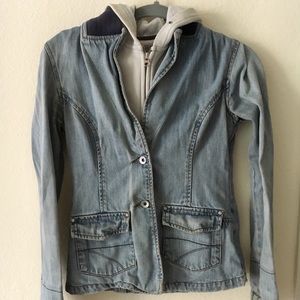 Jean Jacket w/ Hoodie - Triple 5 Soul - UO - XS